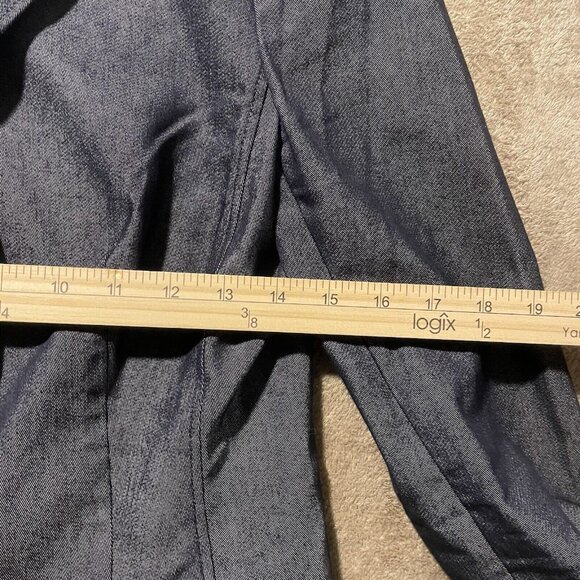 Brooks Brothers Women’s Navy Cotton Single Breasted Blazer Size 4 Silver Buttons - Picture 9 of 10